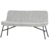 WOOOD Lucy Eetkamerbankje - Bouclé - Off White - 87x150x67 -VIDAXL Winkel 1000084221