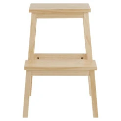 ACAZA Houten Opstapje - Krukje Met 2 Niveaus Voor Keuken Of Kelder - Bruin -VIDAXL Winkel 1000085108 0103