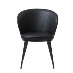 Giga Meubel Eetkamerstoel Kunstleer - Zwart - Armleuning - Stoel Gain -VIDAXL Winkel 1000085153 0101