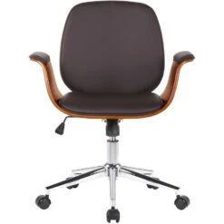 Clp Bureaustoel Kemberg Kunstleder Bruin -VIDAXL Winkel 1000085236 0102