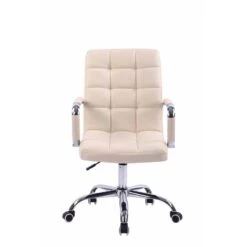 Clp Bureaustoel Deli Kunstleder Crème -VIDAXL Winkel 1000085287 0101