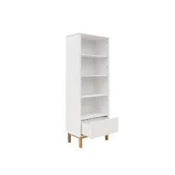 Bopita Boekenkast Mika - Wit/Eiken -VIDAXL Winkel 1000086336 0103