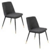 Rein Living Lionel Eetkamerstoel - Donkergrijs - Set Van 2 -VIDAXL Winkel 1000087454