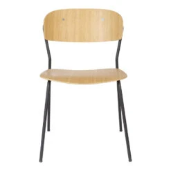 Rein Living Jolien Eetkamerstoel - Zwart/Hout - Set Van 2 -VIDAXL Winkel 1000087462 0103