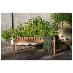 Exotan 2-Zits Tuinbankje Comfort - Teak - Naturel - 44x120x45 -VIDAXL Winkel 1000088950 0102