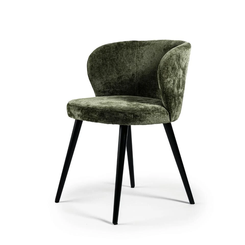 Culo Eetkamerstoel Roman - Stof - Groen 1 Culo Eetkamerstoel Roman - Stof - Groen