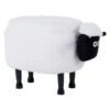 Beliani Dierenhocker SHEEP - Wit Polyester -VIDAXL Winkel 1000089917