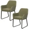 Exotan Fauteuil Buiten Plaza - Aluminium - Groen - Set Van 2 -VIDAXL Winkel 1000090468