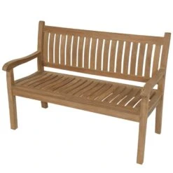 Teak Tuinbank Gebogen - Hout - Bruin -VIDAXL Winkel 1000091505 0102