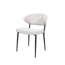 Giga Meubel Eetkamerstoel Beige - Stof - 49x57x84cm - Stoel Charlotta