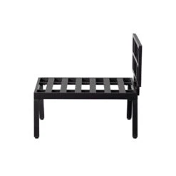 WOOOD Loungebankje Buiten George - Aluminium - Zwart - 73x90x83 -VIDAXL Winkel 1000093832 0103