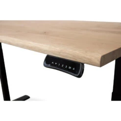 MRC Zit-sta Bureau Massief Boomstam Blad 160x80 Zwart Frame NEN-EN 527 -VIDAXL Winkel 1000093993 0102