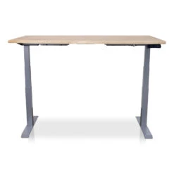 MRC Zit-sta Bureau Massief Boomstam Blad 160x80 Alu Frame NEN-EN 527 -VIDAXL Winkel 1000094016 0102