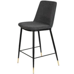 Puur Larvik Counter Barstoel - Stof - Grijs