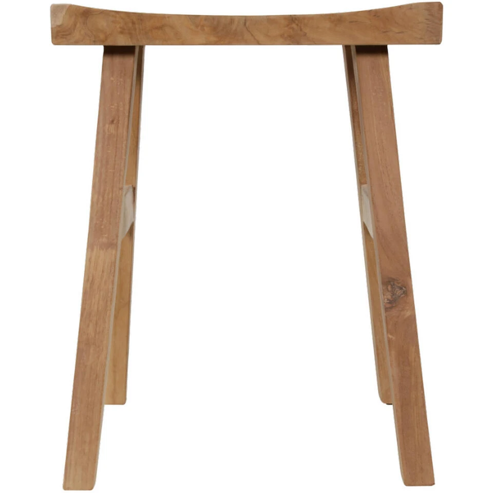 Teak Krukje 40x30x50cm - Hout - Bruin 2 Teak Krukje 40x30x50cm - Hout - Bruin - Afbeelding 2