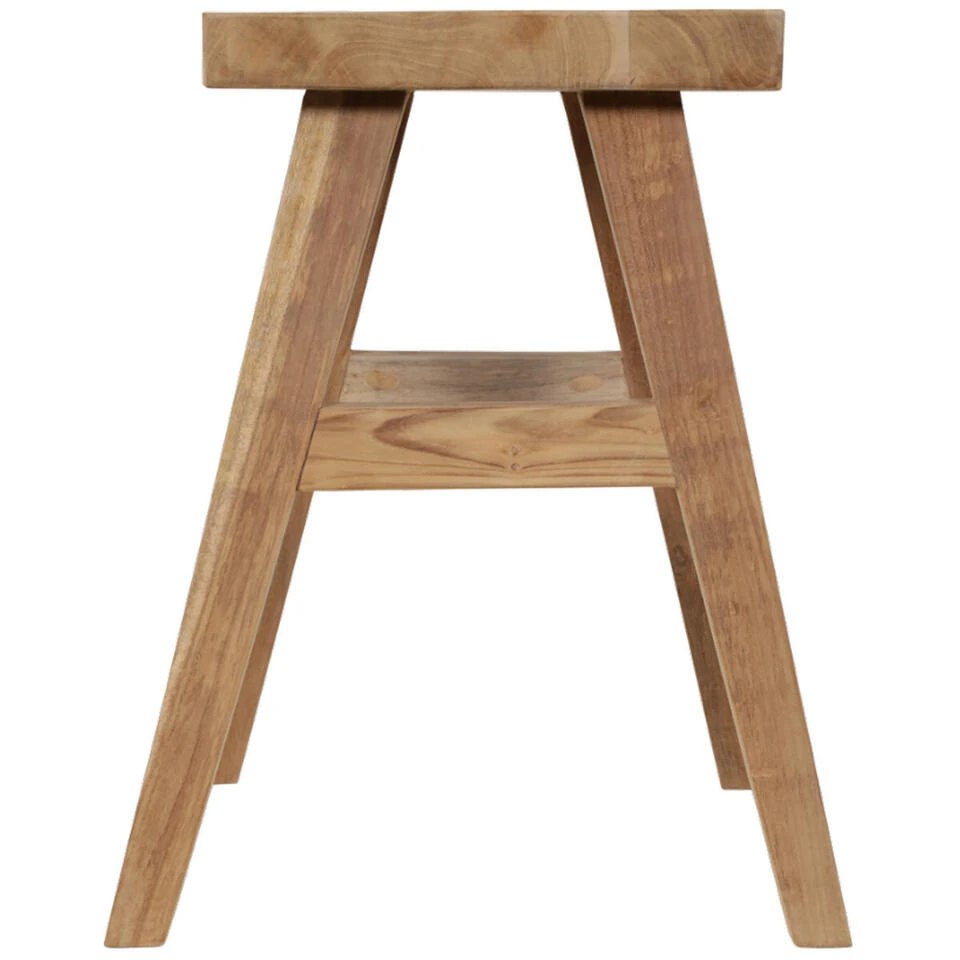 Teak Krukje 40x30x50cm - Hout - Bruin 4 Teak Krukje 40x30x50cm - Hout - Bruin - Afbeelding 4