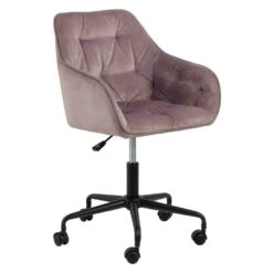 Sohome Bureaustoel Otto - Velvet - Dusty Rose -VIDAXL Winkel 1000094478 0101