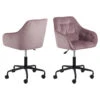 Sohome Bureaustoel Otto - Velvet - Dusty Rose -VIDAXL Winkel 1000094478