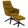 Sohome Draaifauteuil Leopold - Met Voetenbank - Geel -VIDAXL Winkel 1000094491