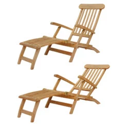 Happy Garden Zonnebedden LOMBOK - Bruin - Hout -VIDAXL Winkel 1000094844 0102