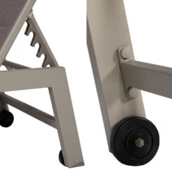 Happy Garden Zonnebedden BARBADOS - Bruin - Aluminium -VIDAXL Winkel 1000094879 0103