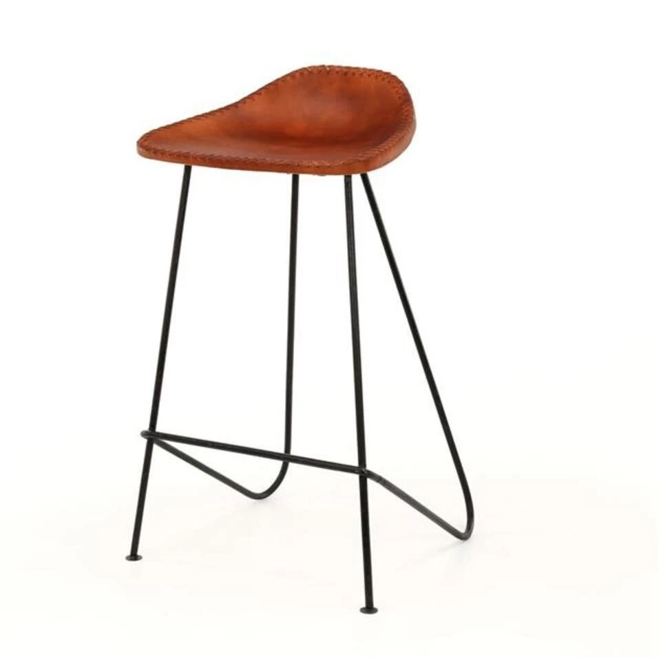 Barkruk Bruce Bruin Leer - Zithoogte 67 Cm - Leder - Bruin 1 Barkruk Bruce Bruin Leer - Zithoogte 67 Cm - Leder - Bruin