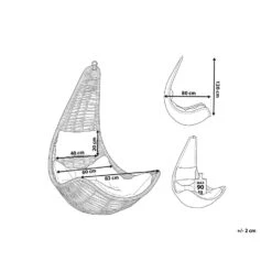 Beliani Hangstoel ATRI - Zwart Pe Rotan -VIDAXL Winkel 1000096793 0102