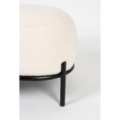 Puur Kalve Hocker - Rechthoek - Stof - Wit -VIDAXL Winkel 1000096844 0104