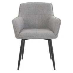 Emily Eetkamerstoel - Stof - Grijs 5 Emily Eetkamerstoel - Stof - Grijs -VIDAXL Winkel 1000096983 0102