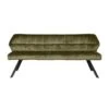 Industriële Eetkamerbank Romy Velvet 180 Cm Groen - 190x190x84 Cm - Stof - Groen -VIDAXL Winkel 1000097138
