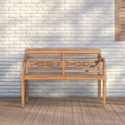 CLP Bank Maryland 120 Cm Teak -VIDAXL Winkel 1000097775 0102