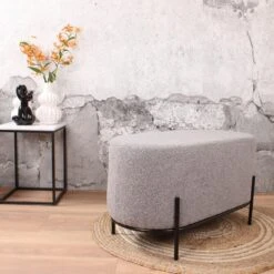 DS4U® Torben Hocker Duo - Stof - Grijs -VIDAXL Winkel 1000098381 0102