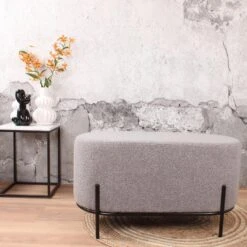 DS4U® Torben Hocker Duo - Stof - Grijs -VIDAXL Winkel 1000098381 0103