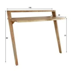 Bureau Bernd Acaciahout 110x45x90 Cm - 110x110x90 Cm - Hout - Bruin -VIDAXL Winkel 1000098639 0103