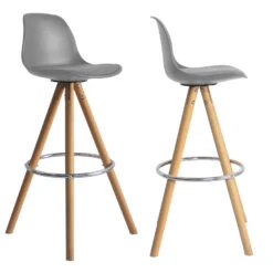 Happy Garden Stoelen TOBIAS - Grijs - Plastic -VIDAXL Winkel 1000099379 0102