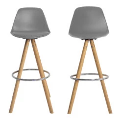 Happy Garden Stoelen TOBIAS - Grijs - Plastic -VIDAXL Winkel 1000099379 0103