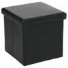 Atmosphera Poef/Hocker - Opbergbox - Zwart - Pvc/mdf - 38 X 38 Cm -VIDAXL Winkel 1000101879