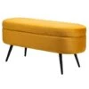 Bank Van Metaal En Geel Mosterdfluweel -VIDAXL Winkel 1000116213