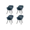 Set Van 4 - Hartman Sophie Element Dining Armstoel - Steel Blue -VIDAXL Winkel 1000117922