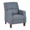 EGERSUND - TV-fauteuil - Blauw - Fluweel -VIDAXL Winkel 1000118496