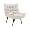 ALVESTA - Fauteuil - Lichtbeige - Stof -VIDAXL Winkel 1000119170