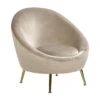 LANGA - Fauteuil - Taupe - Fluweel -VIDAXL Winkel 1000120224