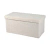 Merkloos Urban Living Poef/hocker/opbergbox - Creme Wit - 76 X 38 X 38 Cm -VIDAXL Winkel 1000120238