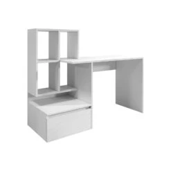 Meubella - Bureau Pierre 2 - Wit - 145 Cm