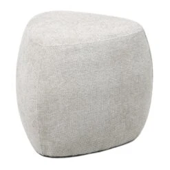 Poef Stof/Textiel Beige - 46x46x43cm - Josip