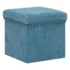 Atmosphera Storage Poef/hocker - Opvouwbaar - Blauw - 38x38 Cm -VIDAXL Winkel 1000124050