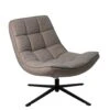 Draaifauteuil Stof/Textiel - Taupe - 86x74x84cm - Mattis -VIDAXL Winkel 1000125404