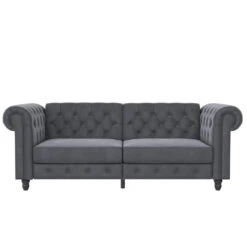 Felix - 3-zits Slaapbank In Antraciet Fluweel