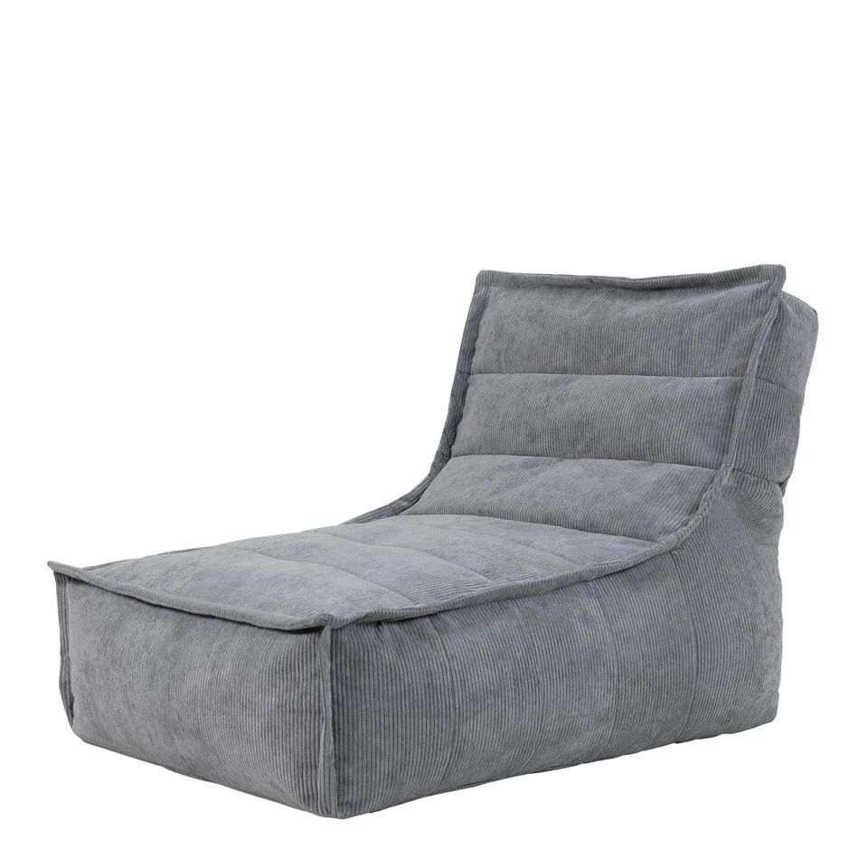 Icon Zitzak Lounger Otto - Corduroy Zitzak Volwassenen - Grijs 1 Icon Zitzak Lounger Otto - Corduroy Zitzak Volwassenen - Grijs