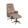 LABEL51 Fauteuil Bergen - Taupe - Micro Suede - Incl. Hocker - 62x77x53 Cm -VIDAXL Winkel 1000132010